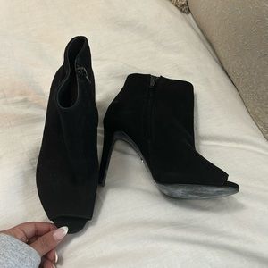 Peep toe black booties Michael Kors